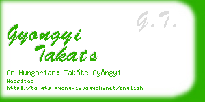 gyongyi takats business card